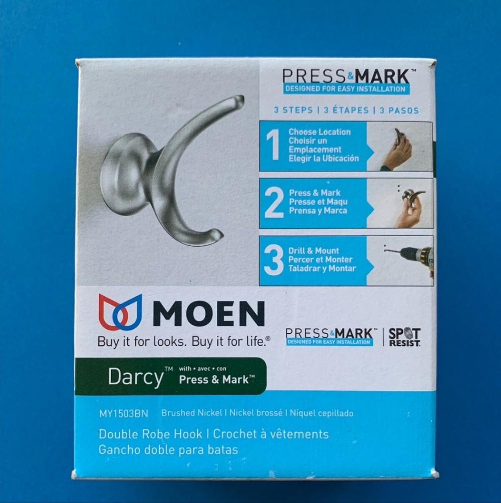 Moen Darcy Satin Brushed Nickel Double Robe Hook